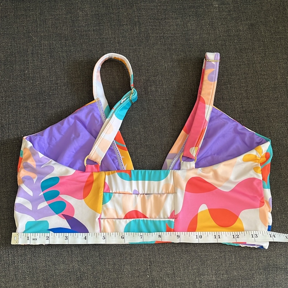 Kitty and Vibe Colorful Bikini Top - Picture 6 of 9